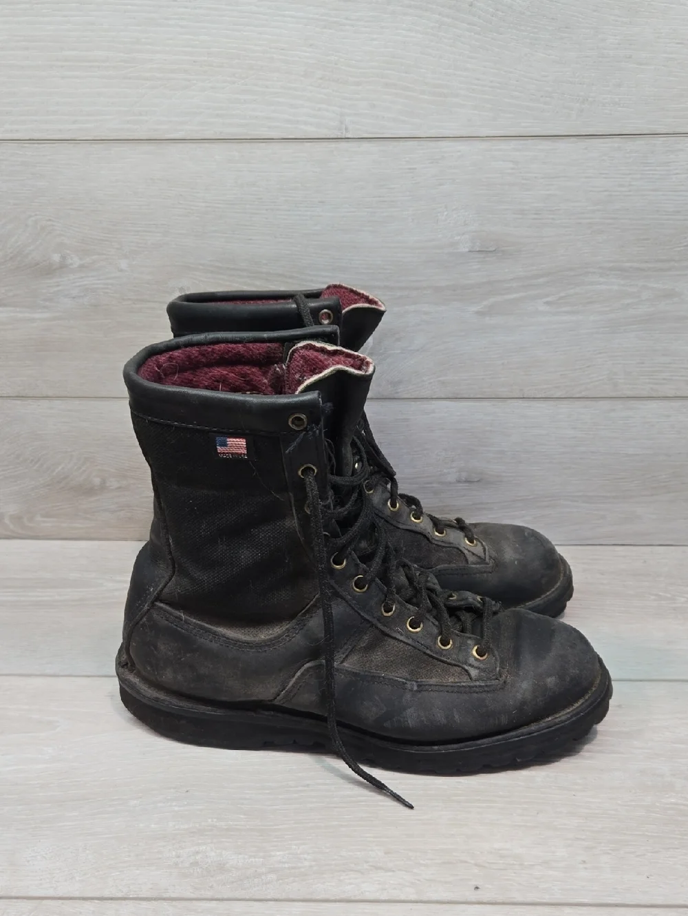 Vintage Danner Mens High Top Logger Military Lace-Up Acadia 69210 Sz 9.5D